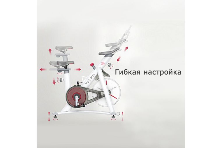 Велотренажер Xiaomi Yesoul BS3-W-10.1 белый (дисплей 10.1") фото 8