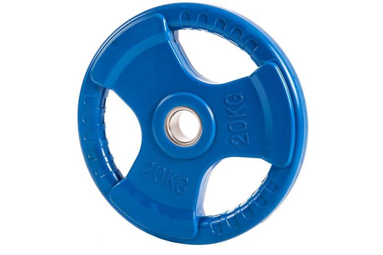Диск обрезиненный Profi-Fit цветной 3 Handle D51 20кг фото 1