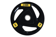 Диск для штанги Smith WP085-15 c 3-м хватом, обрезиненный, 15кг