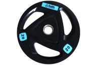 Диск для штанги Smith WP085-20 c 3-м хватом, обрезиненный, 20кг