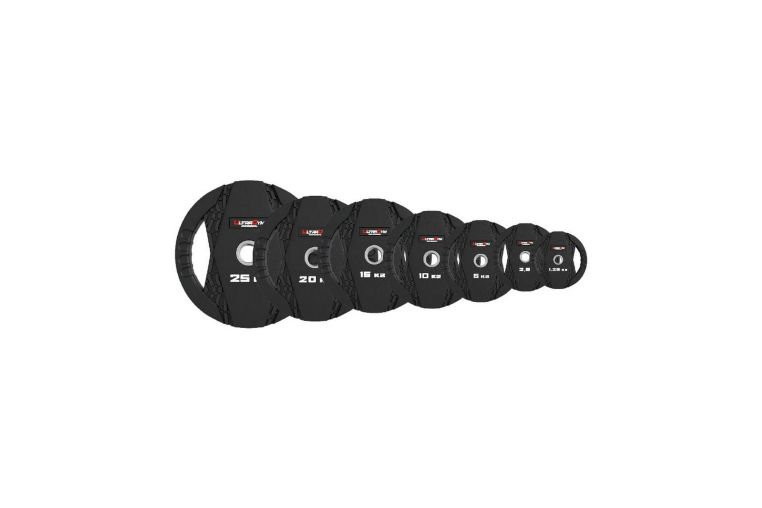 Диск олимпийский обрезиненный, с двумя хватами 2,5кг UltraGym UG2005С фото 1