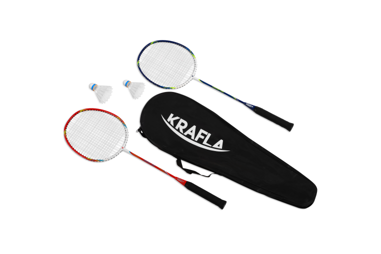 KRAFLA COMFORT200 Набор для бадминтона с ракетками (2 шт) и воланами (2 шт) 