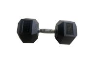 Обрезиненная гексагональная гантель 25кг Inex Hex Dumbbell TF-D2017-25 черный