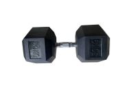 Обрезиненная гексагональная гантель 50кг Inex Hex Dumbbell TF-D2017-50 черный