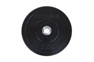 Диск олимпийский Foreman D50 мм 1 кг бампированный обрезиненный черный FM\BM-1KG