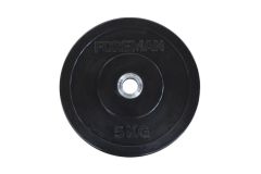 Диск олимпийский Foreman D50 мм 1 кг бампированный обрезиненный черный FM\BM-1KG