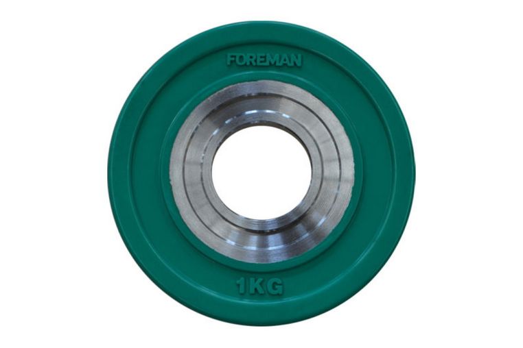 Диск бампированный обрезиненный Foreman D50 мм 1 кг FM\BM-1KG\GN зеленый 