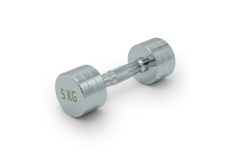 Гантель круглая хромированная 5кг UnixFit PRO DBRND5PCE фото 1