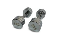 Гантель круглая хромированная 6кг UnixFit PRO DBRND6PCE