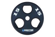 Олимпийский диск в уретане Precor FM\UPP-15KG\BK-LZ-00 15 кг, черный с лазерной гравировкой