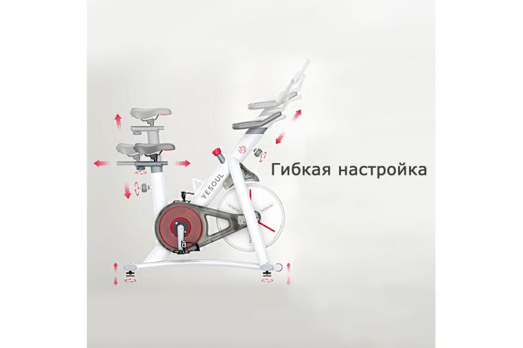 Велотренажер Yesoul Smart Spinning bike V1 PLUSE белый фото 3