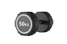 Гантель фиксированная полиуретановая 50кг Johns 74032-50 чёрный