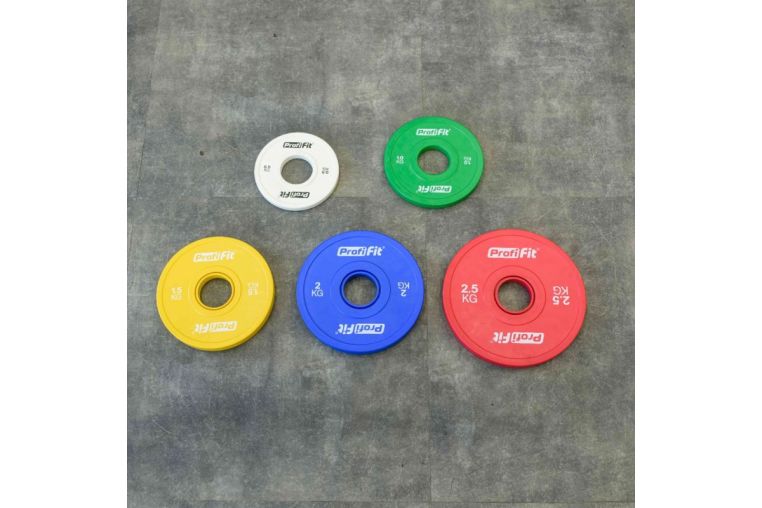 Диск обрезиненный цветной d51мм, 1кг Profi-Fit фото 3