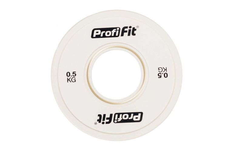 Диск обрезиненный цветной d51мм, 0,5 кг Profi-Fit 