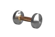 Гантель из нержавеющей стали и орехового дерева 4кг PROIRON Г1040НО