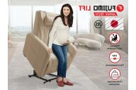 Реклайнер Fujimo LIFT CHAIR F3005 FLWL с подъемом Ваниль