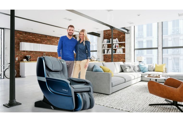Домашнее массажное кресло Casada Ecosonic черный-синий фото 3