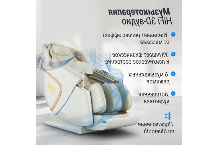 Массажное кресло UnixMed Aura White фото 6
