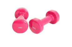 Гантель Sportex виниловая DB100 1.0кг (розовая) шт