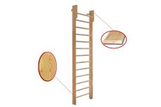 Стенка гимнастическая 2800х800 с турником (массив.сосна) Dinamika ZSO-002554