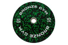 Диск бамперный BRONZE GYM камуфляж зеленый 10 кг