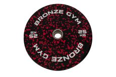 Диск бамперный BRONZE GYM камуфляж красный 25кг