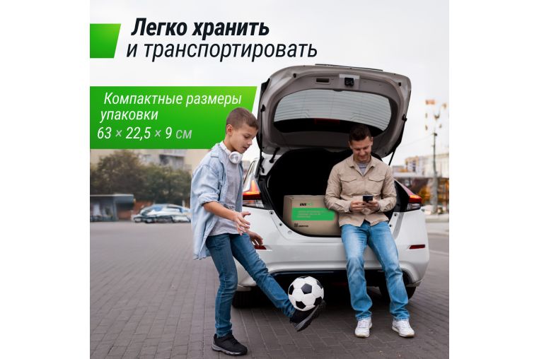 Ворота футбольные стальные 188x124см переносные Unix Line FGSL188_124PT фото 8