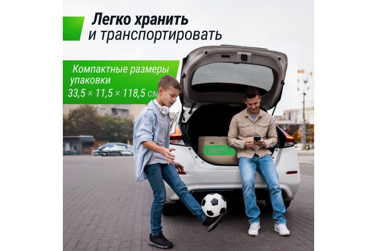 Ворота футбольные переносные Unix Line стальные 300x200см FGSL300_200PT фото 2