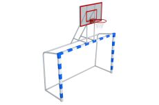 Ворота с баскетбольным щитом из оргстекла для зала Glav 7.102-11