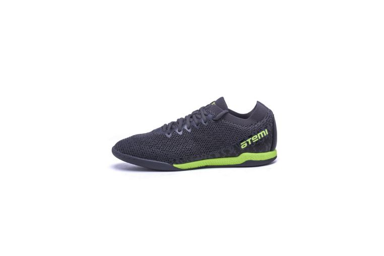 Бутсы футбольные Atemi INDOOR KIDS SBA-003 серый\ярко-салатовый фото 1