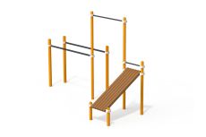 Комплекс из скамьи наклонной, турника и брусьев Воркаут Spektr Sport SP WRK-29_76mm