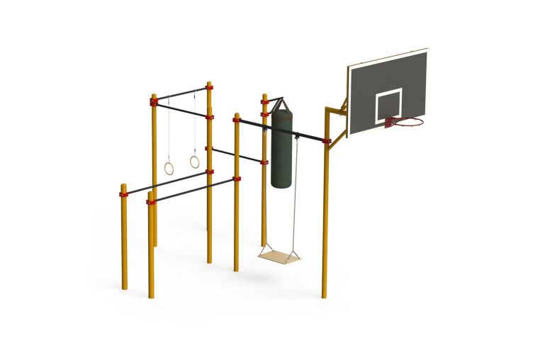 Комплекс для занятий Воркаут+баскетбол и бокс Spektr Sport SP WRK-63_76mm 