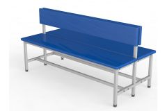Скамейка для раздевалки со спинкой, двухсторонняя, мягкая, 250см Glav 10.4000-2500