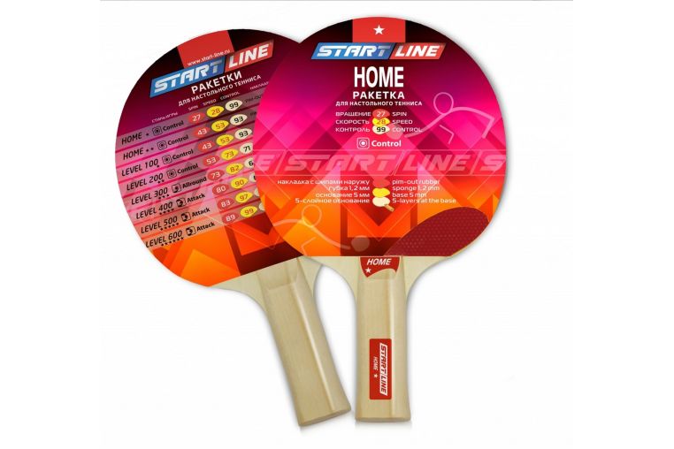 Ракетка для настольного тенниса Start line HOME 1* (анатомическая) 12104 фото 1