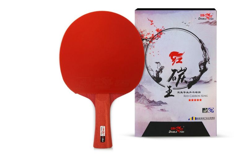 Ракетка для настольного тенниса 5* Double Fish СК-10 Red Carbon King 