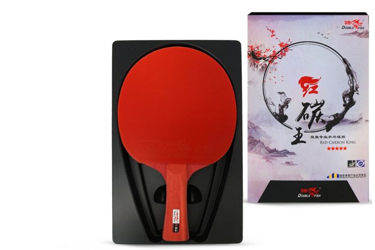 Ракетка для настольного тенниса 5* Double Fish СК-10 Red Carbon King фото 7