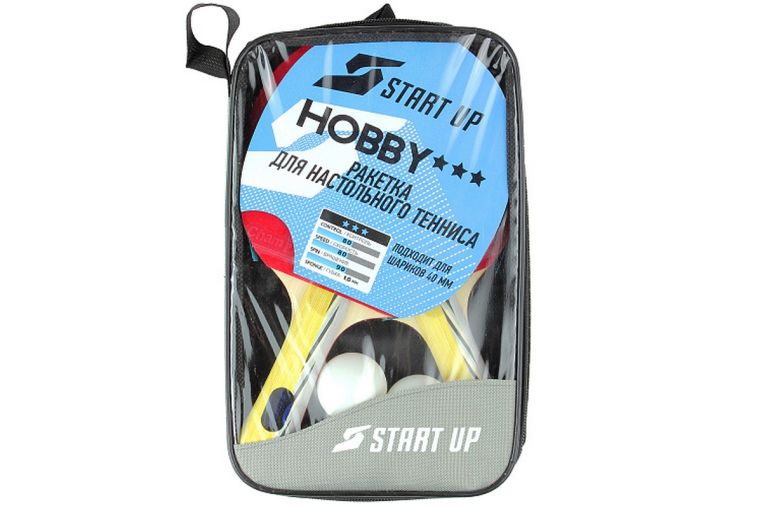 Набор для настольного тенниса (2 ракетки, 3 шара) Start Up BB01/3 star 