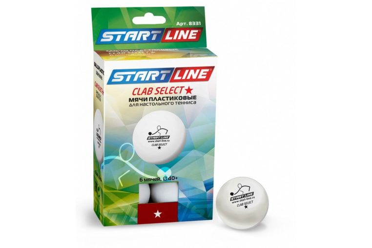Мячи для настольного тенниса Start Line Club Select 1* 6шт 8331 