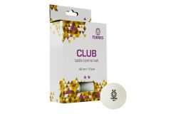 Мяч для настольного тенниса Torres Club 2* TT21014 6 шт, белый