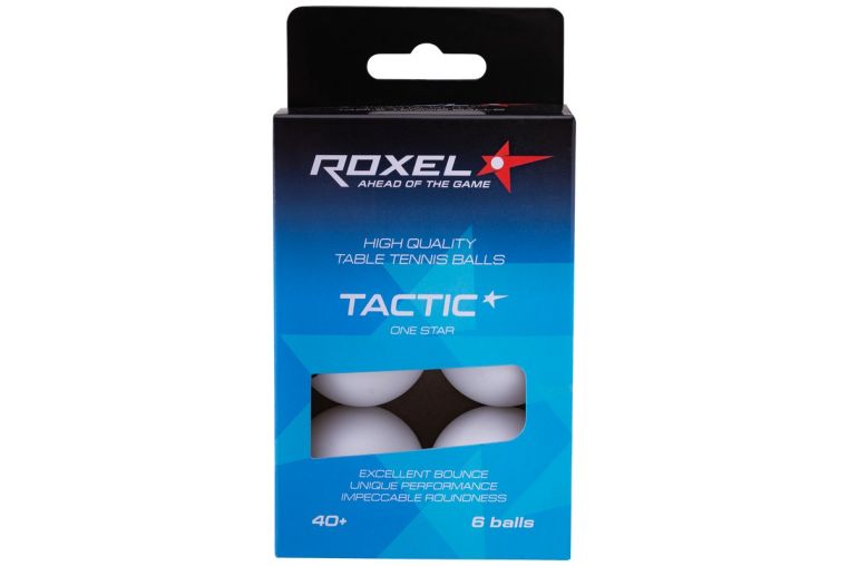 Мячи для настольного тенниса Roxel 1* Tactic, 6 шт, белый 