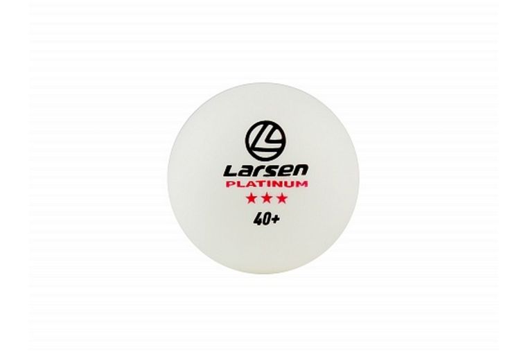 Шарики для настольного тенниса Silver Platinum 3 Star (6 шт.), ABS пластик Larsen 8333 белый фото 4