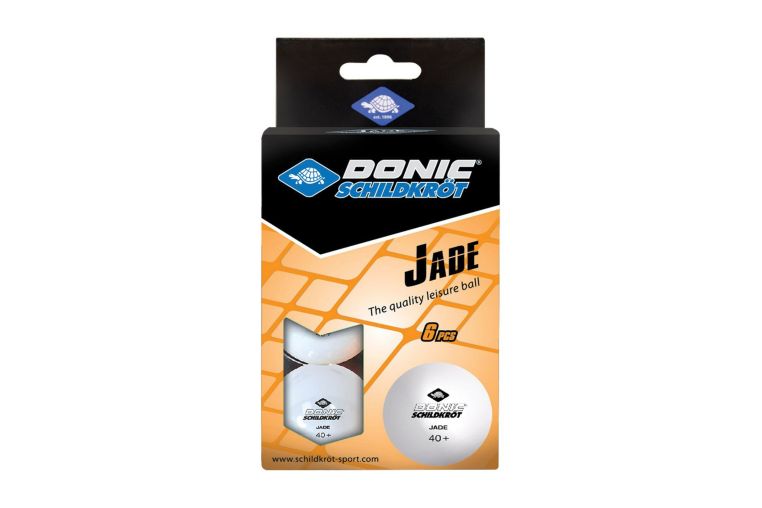 Мячики для настольного тенниса Donic Jade 40+, 6 штук 618371 белый 