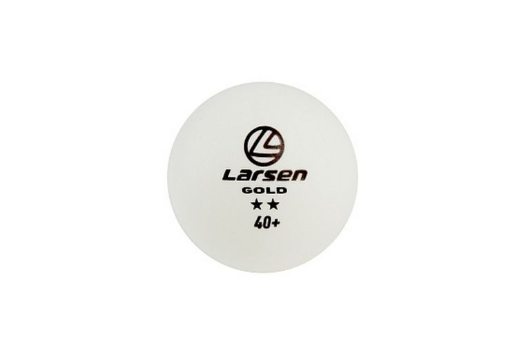 Шарики для настольного тенниса Gold 2 Star (6 шт.), ABS пластик Larsen 8332 белый фото 3