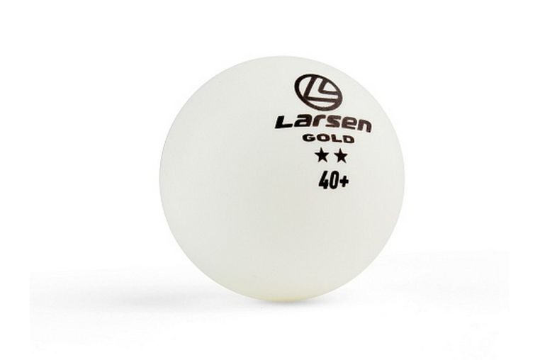 Шарики для настольного тенниса Gold 2 Star (6 шт.), ABS пластик Larsen 8332 белый фото 4