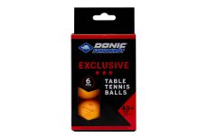 Мяч для настольного тенниса Donic 3* Exclusive, 6 шт оранжевый