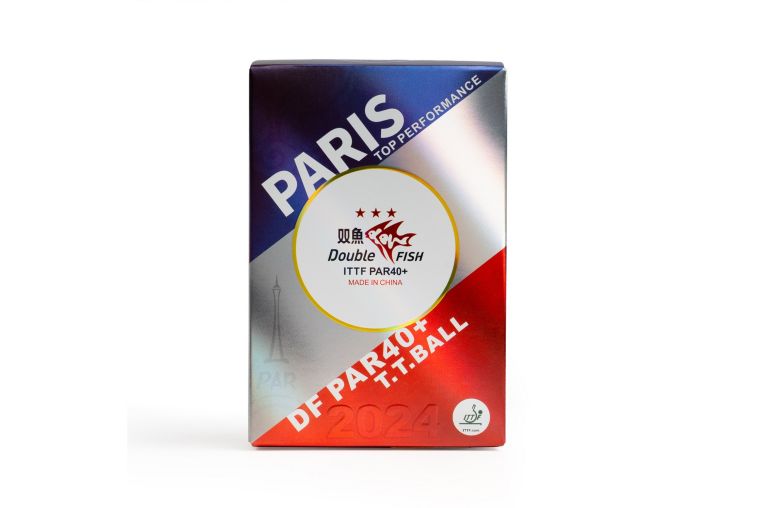 Мяч для настольного тенниса Double Fish Paris 2024 Olympic Games 3*** PAR40+ ITTF Approved, 6шт 