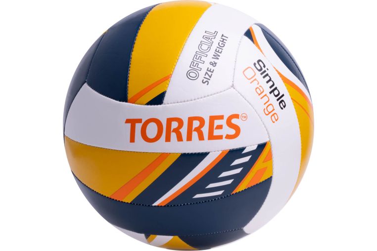Мяч волейбольный Torres Simple Orange V323125 р.5 