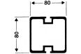 Стойки алюминиевые квадратные 8х8 см, в стаканы глубина 35 см Haspo 924-541 фото 1