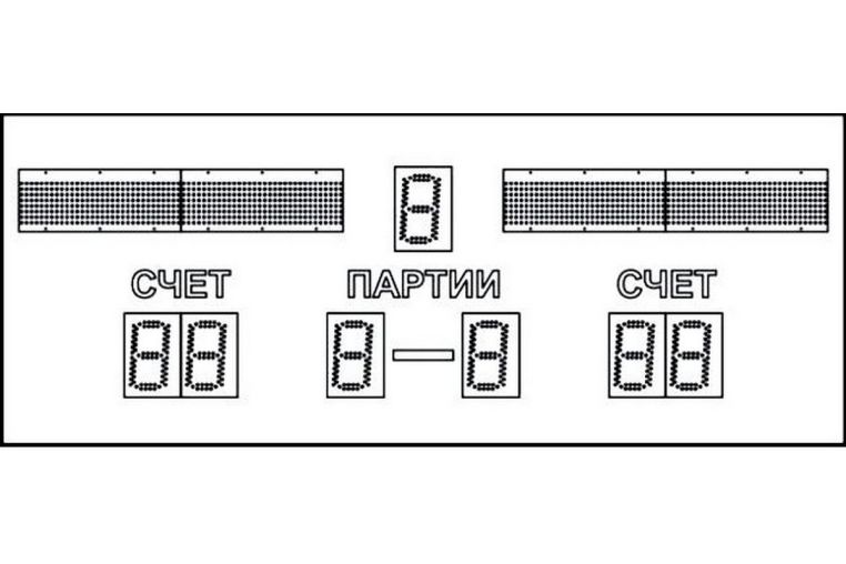 Табло волейбольное электронное 170х70х4,4 см Glav 03.3.3012 