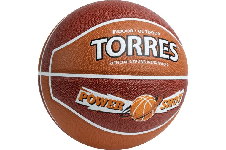 Мяч баскетбольный Torres Power Shot B323187 р.7 фото 1